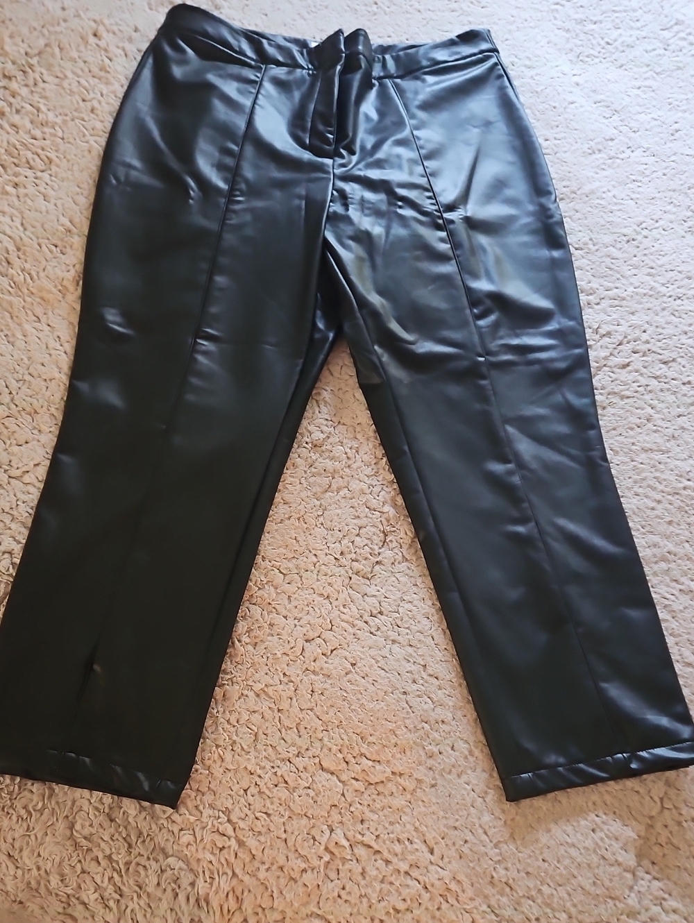Nanette Lepore Black Faux Leather Womans Trousers